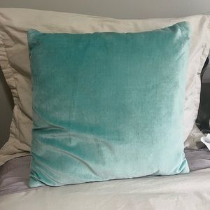 Turquoise throw pillow